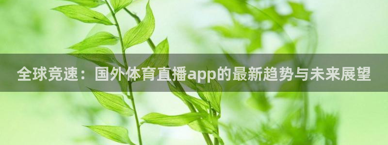 山猫体育：全球竞速：国外体育直播app的最新趋势与未来展望